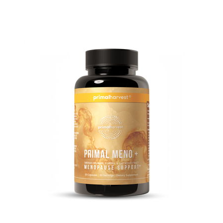 Primal Meno+ supplement bottle.