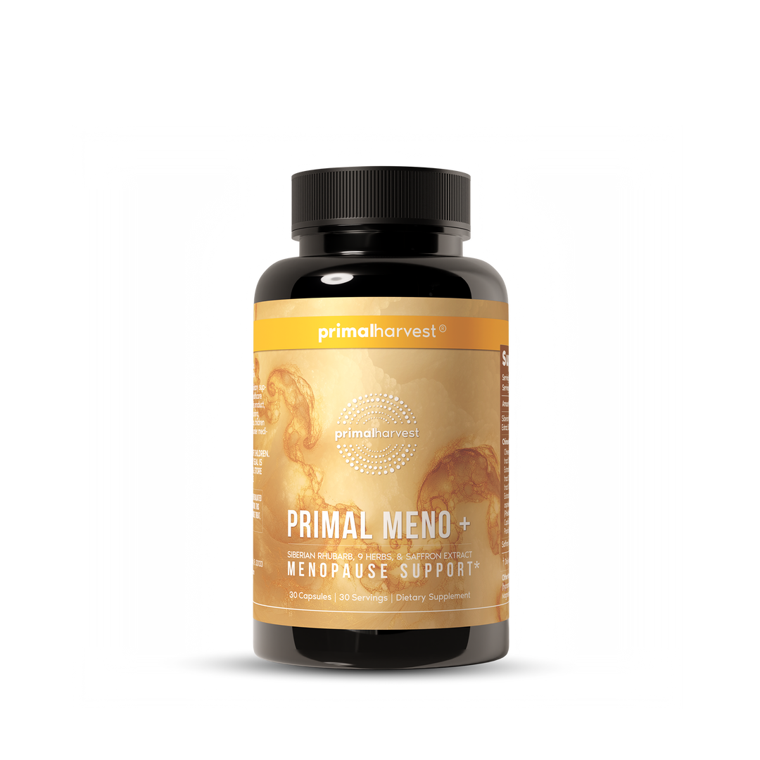 Primal Meno+ supplement bottle.